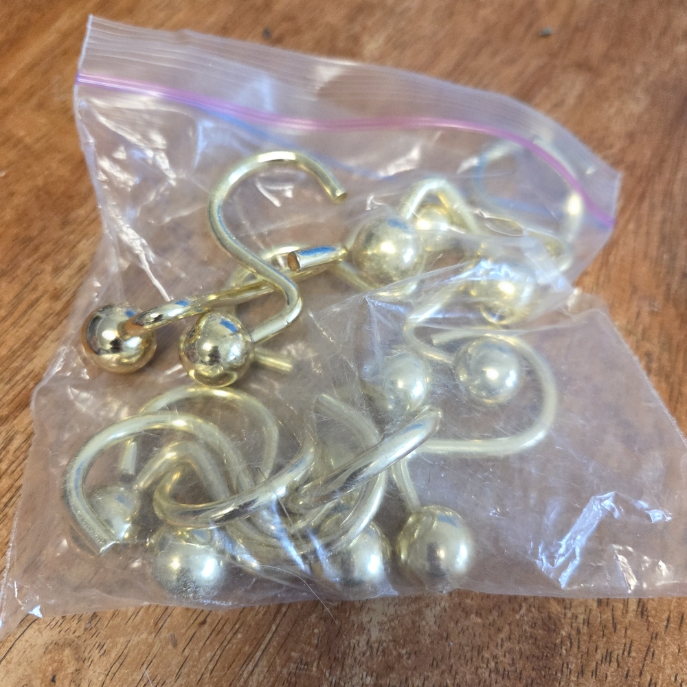 Gold Tone Hook Earrings